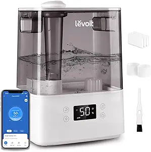 Photo 1 of 
LEVOIT Humidifiers for Bedroom Large Room Home, (6L) Cool Mist Top Fill Essential Oil Diffuser for Baby & Plants, Smart App & Voice Control, Rapid Humidification & Auto Mode - Quiet Sleep Mode, Gray