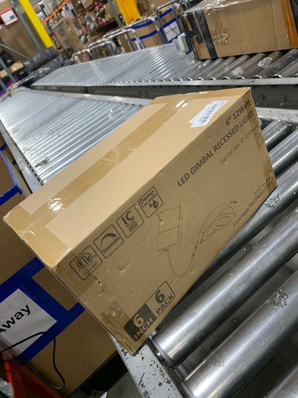 Photo 1 of POPANU 6-Inch Gimbal Recessed Light - 12W 90° Tilt & 360° Rotation, 5CCT (2700K-5000K), IC Rated LED Eyeball Recessed Lighting, for Sloped Ceilings, Soffit Light, Hallyway?Kitchens, White 6 Pack