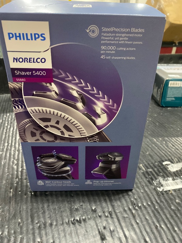 Photo 1 of Philips Norelco Shaver 5400, Rechargeable Wet & Dry Shaver with Pop-Up Trimmer, S5880/81