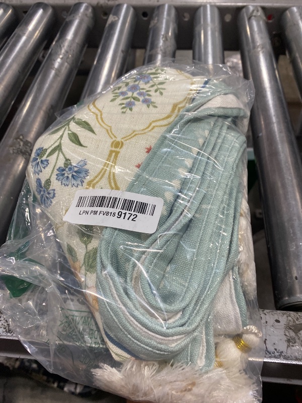 Photo 1 of **USED** ISAENNE Designer Vintage Elegant Linen Table Runner 102 Inches Long,Colorful Wildflower Pattern Runner,Decor Table Runners for Dining Tables,Thanksgiving,Christmas,Banquet,12"*102"-Serenity B