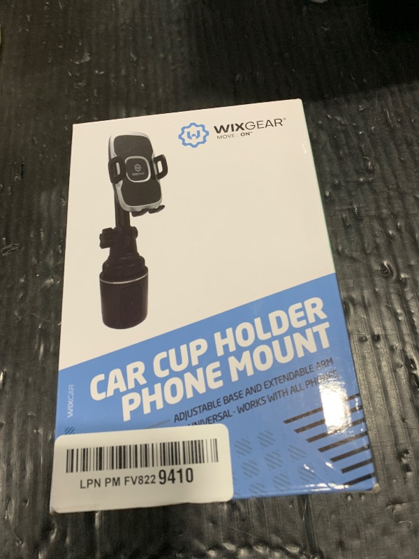 Photo 1 of WixGear Cup Holder Phone Mount, Adjustable Long Neck Cellphone Holder for Car, Upgraded Version, Cup Phone Holder for Car with Expandable Side Arms, Compatible with iPhone Samsung Google & All Phones