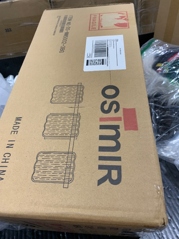 Photo 1 of Osimir 3-Light Bathroom Vanity Light, Brushed Gold Bathroom Light Fixture Over Mirror with Clear Glass, Modern Bath Wall Sconce Lighting for Bath Restroom, OS-MM5002-3BG