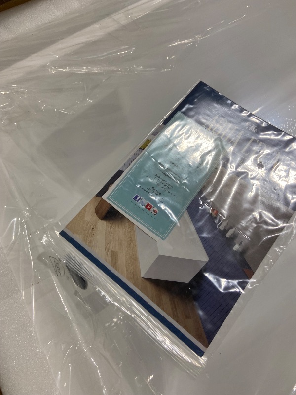 Photo 1 of Aqua Eden VTAM5432L22D 54-Inch Anti-Skid Acrylic 2-Wall Alcove Tub with Left Hand Drain, Glossy White