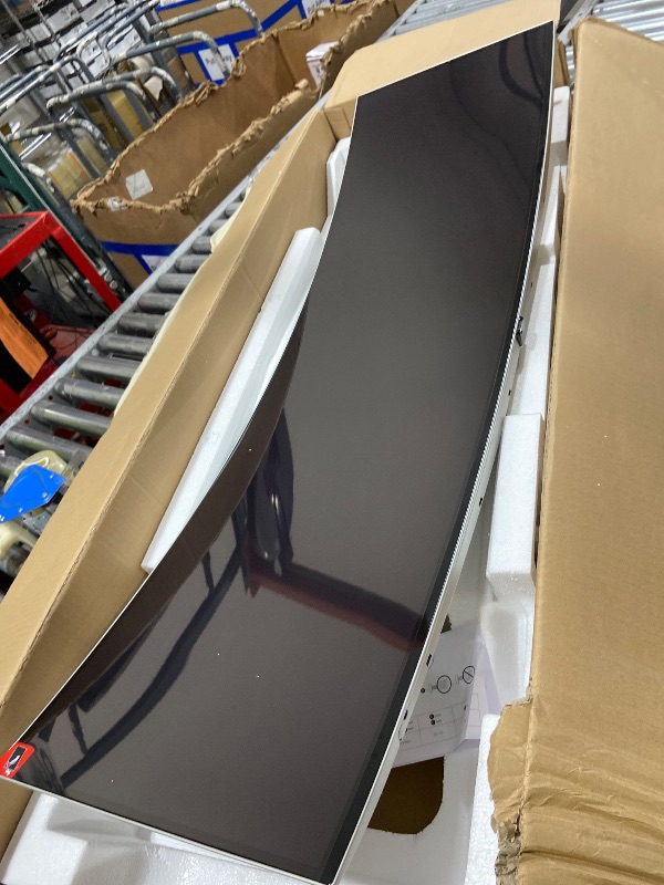 Photo 1 of damaged -------------------broken screen ------------------------------Samsung 49" Odyssey OLED G9 (G91SD) Dual QHD QD-OLED G-Sync Compatible Curved Gaming Monitor, 144Hz, 0.03ms, AMD FreeSync Premium Pro, Ergonomic Stand, 3 Year Warranty, LS49DG910SNXZA,