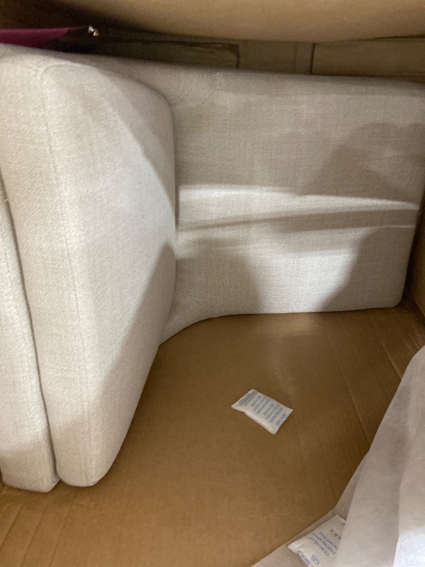 Photo 1 of KISLOT Upholstered Dining Chairs Modern Sidechair Performance Fabric High Back Armlesschair for Diningroom Kitchen,Cream,Set of 2(1 Box)