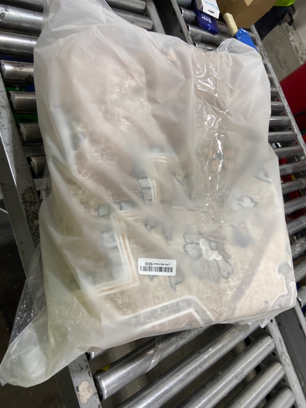 Photo 1 of Micgeek 10x14 Washable Area Rug: Vintage Neutral Soft Non Slip Thin Large Floor Carpet for Living Room Bedroom Kitchen Dining Room Home Office Farmhouse Indoor - Beige Brown