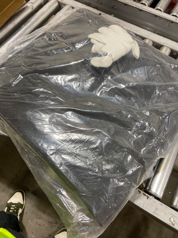 Photo 1 of Bzzter Replacement Trampoline Mat, Fits 15ft Round Frame,with 108 Rings 156.7 Inch Diameter, Fits 7.5"-8.5" Springs,Not 15ft Diameter Mat,10 Rows of Stitches,w/Pull Hook and Gloves