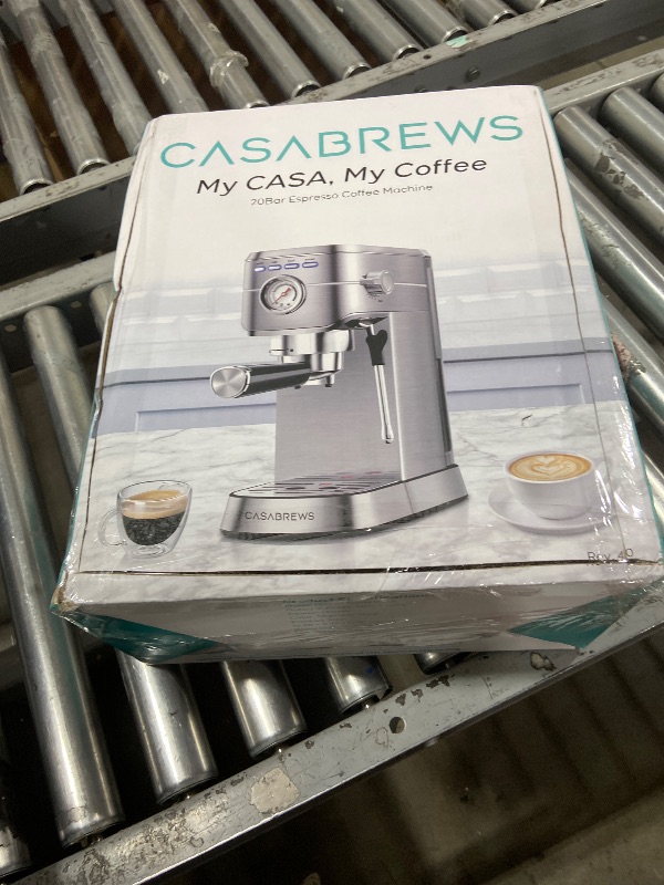 Photo 1 of CASABREWS CM5418 Espresso Machine 20 Bar, Compact Espresso Maker with Steam Milk Frother, Stainless Steel Coffee Machine with 34oz Removable Water Tank for Cappuccino, Gift for Women or Men, Silver