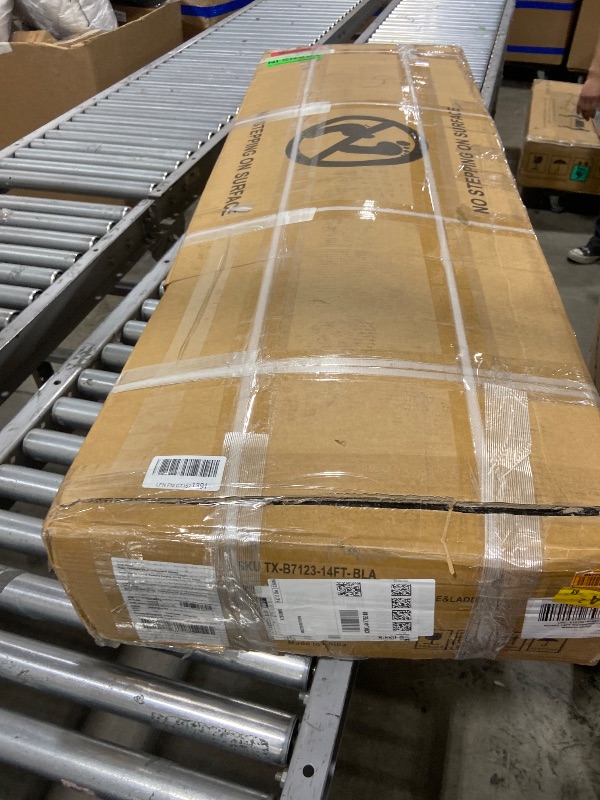 Photo 1 of Kiivakii Trampoline 14FT 15FT 16FT, Outdoor Recreational Trampolines for Kids and Adults, Big Round Trampoline with Net & Ladder, Backyard Trampolines for Outdoor Playing, ASTM, Black