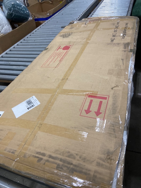 Photo 1 of **DAMAGED FRAME** Coomily Full Length Mirror, 71"×32" Wooden Mirror Full Length with Stand Wood Floor Mirror, Oversized Stand Up Mirrors Large Wall Mirrors, Wall Mounted Mirrors, Arched Vintage Style, White