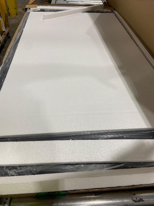 Photo 1 of 30x60 Inch Silver Bathroom Mirror, Large Rectangular Vanity Mirror, Metal Framed Rectangle Mirror, Rounded Corner Wall Mounted Mirrors for Living Room Bedroom Entryway Horizontal or Vertical