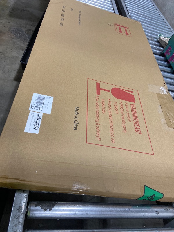 Photo 1 of 30x60 Inch Silver Bathroom Mirror, Large Rectangular Vanity Mirror, Metal Framed Rectangle Mirror, Rounded Corner Wall Mounted Mirrors for Living Room Bedroom Entryway Horizontal or Vertical
