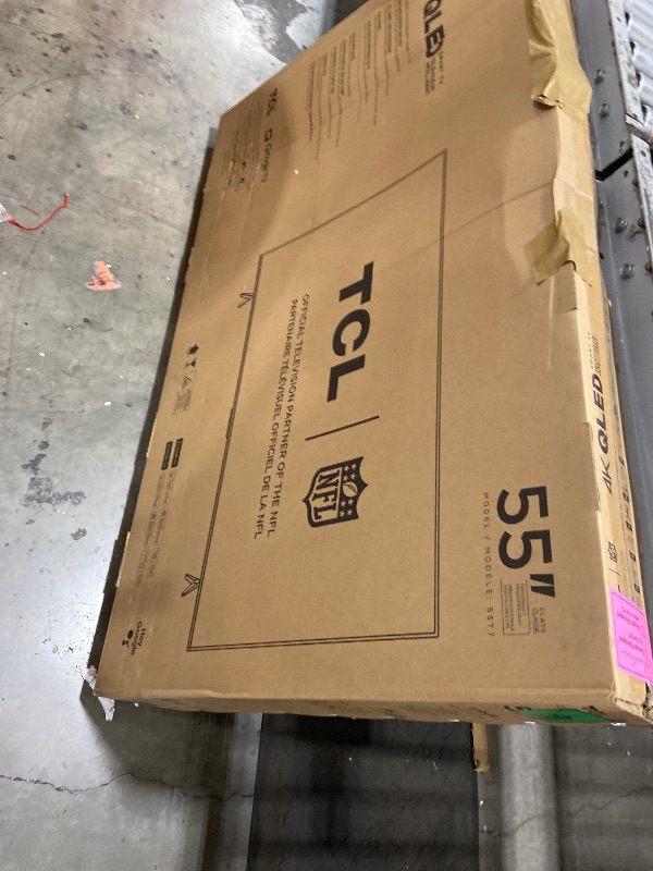 Photo 1 of TCL 55 Inch Class T7 Series | 4K QLED HDR | 55T7, 2025 Model | 120HZ Refresh Rate High Brightness Smart Google TV Dolby Atmos Audio | Voice Remote Alexa Gaming Streaming Television ( for parts )