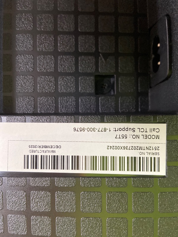 Photo 1 of TCL 55 Inch Class T7 Series | 4K QLED HDR | 55T7, 2025 Model | 120HZ Refresh Rate High Brightness Smart Google TV Dolby Atmos Audio | Voice Remote Alexa Gaming Streaming Television ( for parts )