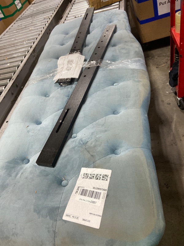 Photo 1 of Modway Annabel Diamond Tufted Performance Velvet Queen Headboard in Light Blue