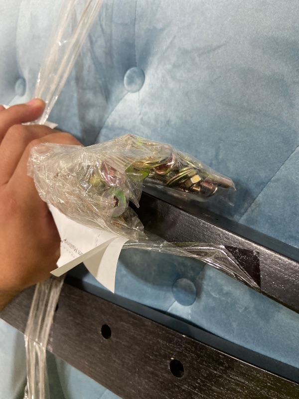 Photo 1 of Modway Annabel Diamond Tufted Performance Velvet Queen Headboard in Light Blue