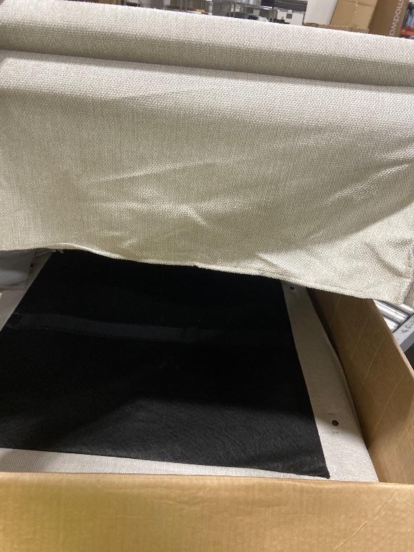 Photo 1 of KEIKI 94" L-Shaped Oversized Modular Linen Sectional Sofa with Rolled Arms, Cushion Back, Modern Style Convertible 5-Seater Corner Couch, Easy Assembly, for Apartment, Living Room, Bedroom, Beige (set incomplete)