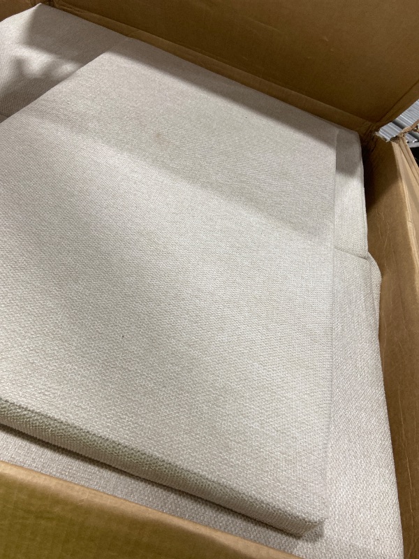 Photo 1 of KEIKI 94" L-Shaped Oversized Modular Linen Sectional Sofa with Rolled Arms, Cushion Back, Modern Style Convertible 5-Seater Corner Couch, Easy Assembly, for Apartment, Living Room, Bedroom, Beige (set incomplete)