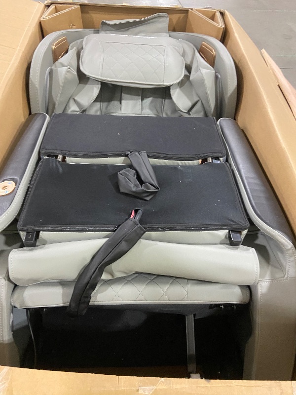 Photo 1 of BestMassage Massage Chair,Full Body Zero Gravity Recliner Chair with Smart Large Screen Bluetooth Speaker Wormwood Back and Calf Heating Therapy Foot Roller Air Massage System for Home Office,Grey
