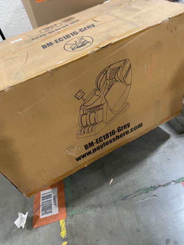 Photo 1 of BestMassage Massage Chair,Full Body Zero Gravity Recliner Chair with Smart Large Screen Bluetooth Speaker Wormwood Back and Calf Heating Therapy Foot Roller Air Massage System for Home Office,Grey