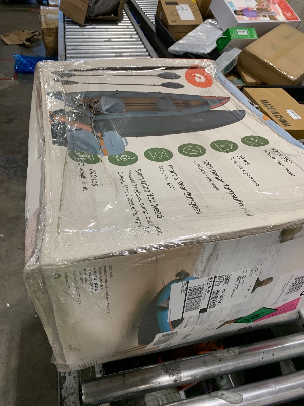 Photo 1 of Retrospec Coaster Tandem Inflatable Kayak - 2 Person Inflatable Kayak for Adults, 440lb Weight Capacity, Puncture Resistant, Lightweight 2 Person Kayak with Adjustable Seats Paddle & Pump