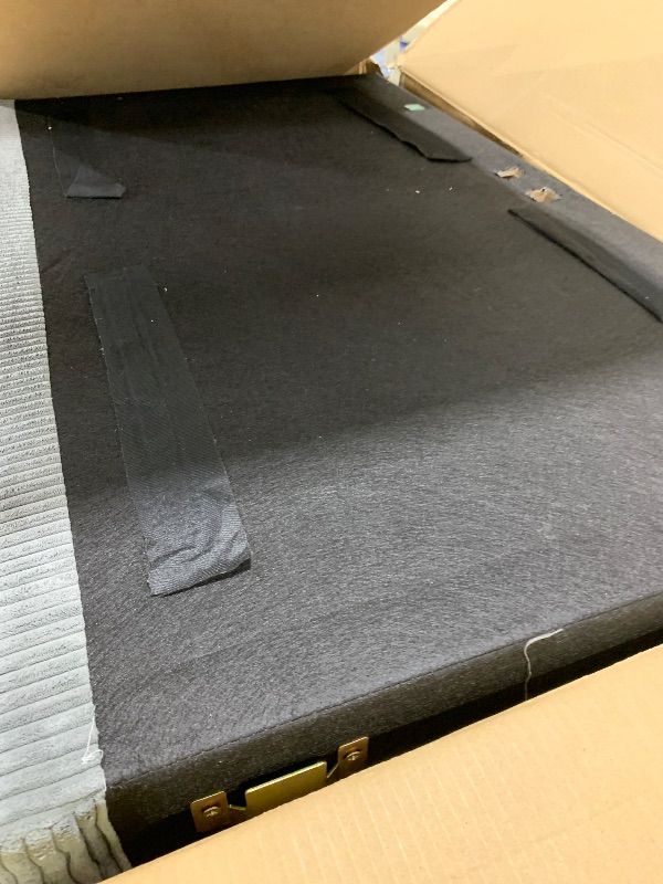 Photo 1 of Furmax Sectional Couches for Living Room, U-Shaped Sofa Couch with Linen Fabric, 4 Seat Sofa Set with Double Chaise for Apartment (Corduroy, Dark Grey)