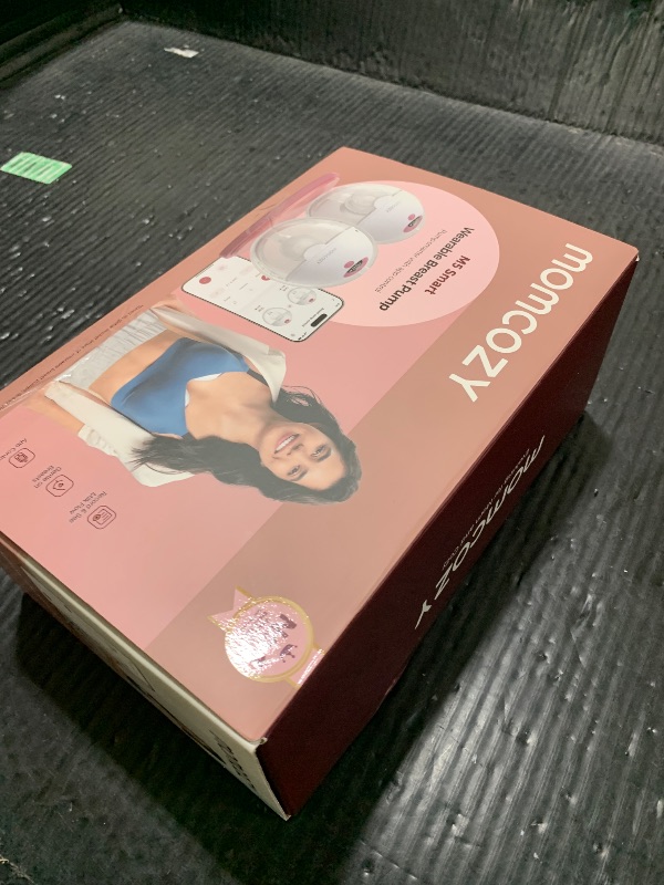 Photo 1 of Momcozy M5 Smart APP Controlled Wearable Breast Pump, Hands-Free Wireless Electric Pump, 3 Modes 9 Suction Levels, BPA-Free, Portable Lightweight, 24mm Flange, 2-Pack Quill Gray