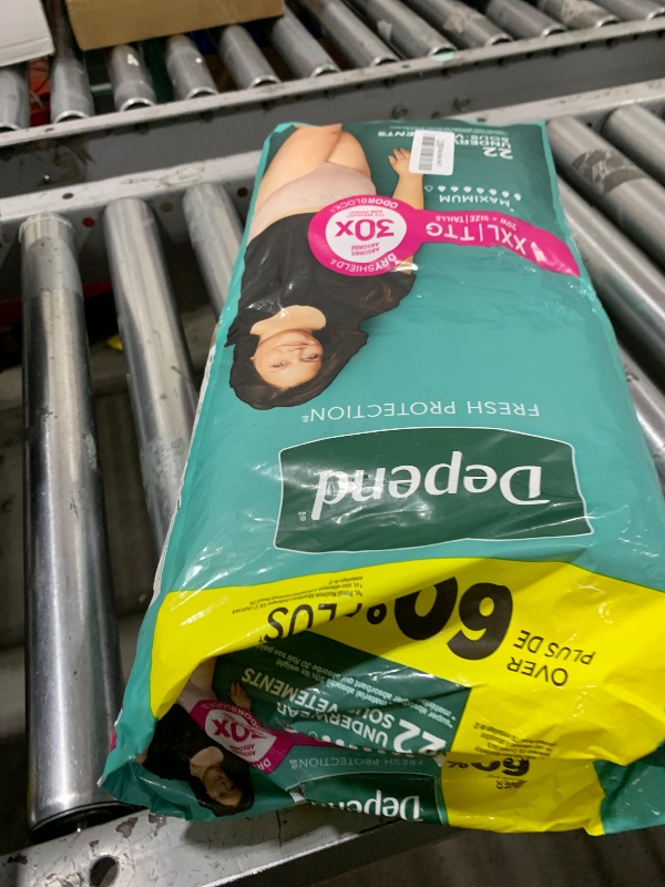 Photo 1 of Depend Fresh Protection Adult Diapers, Incontinence & Postpartum Bladder Leak Underwear for Women, Disposable, Maximum, Extra-Extra-Large, Blush, 22 Count, Packaging May Vary