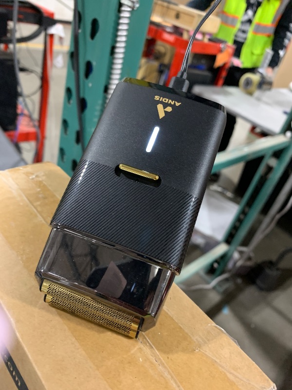 Photo 1 of Andis 563616 Pro Foil Plus II Cordless Shaver, Gold Titanium Foils, Lithium Ion Battery, Includes USB-C Charging Stand, Black