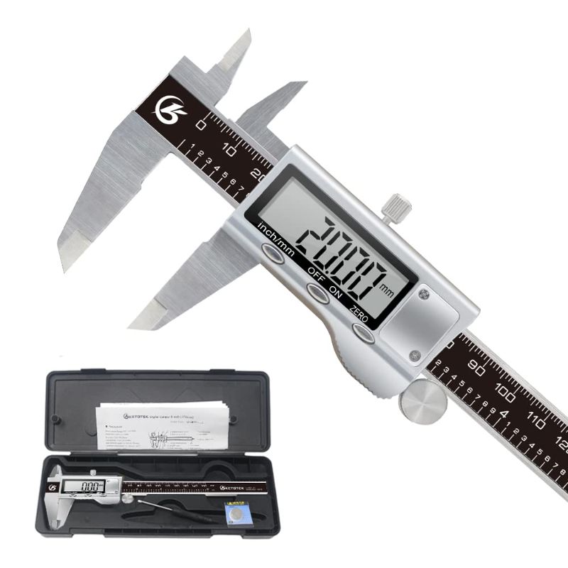 Photo 1 of 
KETOTEK Digital Caliper 6 Inch Measuring Tool, Stainless Steel Electronic Vernier Calipers, Digital Micrometer with Large LCD Screen, inch/Metric Conversion