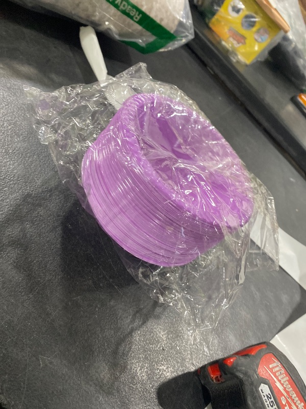 Photo 1 of 100 Pcs 12oz Purple Disposable Plastic Bowls for Ice Cream, Salad, Dessert, Picnic, Snacks, Soup Serving Cups for Party.(Purple)