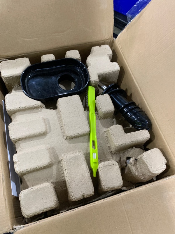 Photo 1 of AMZCHEF Cold Press Masticating Juicer Machine - 90% Yield Reverse System, Quiet Motor for Home & Breakfast, 3-Step Clean with Brush, Includes 50+ Juice Recipes, Light Grey