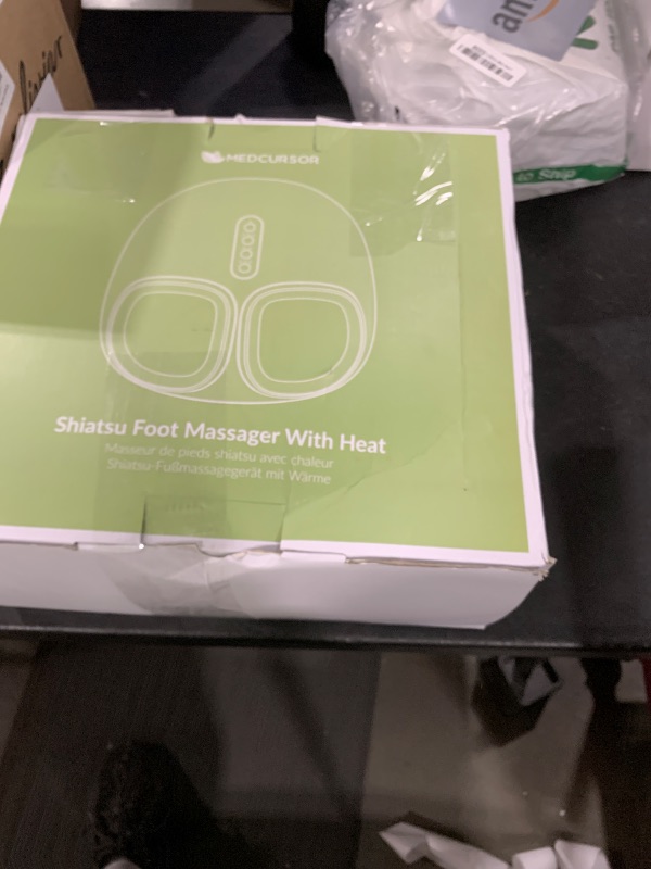 Photo 1 of Medcursor Foot Massager with Heat - Shiatsu Feet Massage Machine Delivers Relief for Tired Muscles & Plantar, Deep Kneading Therapy, Multi-Level Settings for Home, Office Use, Size up to 13"