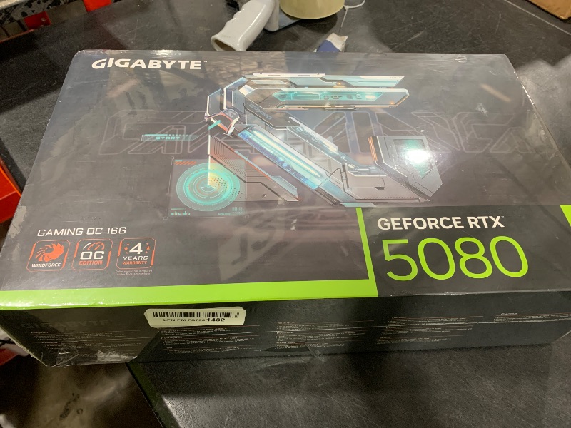 Photo 1 of GIGABYTE GeForce RTX 5080 Gaming OC 16G Graphics Card, WINDFORCE Cooling System, 16GB 256-bit GDDR7, GV-N5080GAMING OC-16GD Video Card