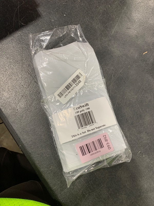 Photo 1 of 100 EcoSwift 4 x 6 White Small Poly Mailer Size #00 Self Sealing Envelopes Plastic Shipping Mailing Bags 4x6 2.35 mil
