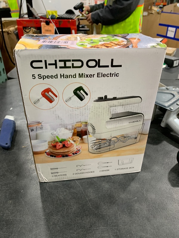 Photo 1 of 5-Speed Electric Hand Mixer, 800W Handheld Mixer with Turbo for Baking & Cooking, Kitchen Food Mixer with Storage Case & 6 Stainless Steel Attachments (2 Beaters, 2 Dough Hooks, 2 Whisks)-Red