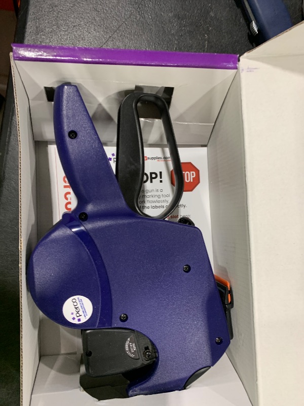 Photo 1 of Perco Pro 2 Line Date Gun, Includes 16 Digits Date Gun Labeler, Pre-Loaded Roll of 750 White Labels and Ink Roll