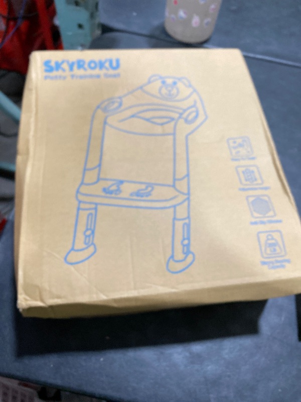 Photo 1 of **USED** Potty Training Seat ?SKYROKU Potty Training Toilet with Step Stool Ladder, for Kids Boys Girls Toddlers - Comfortable Safe Potty Seat with Anti-Slip Pads Ladder ?8838-Grey?