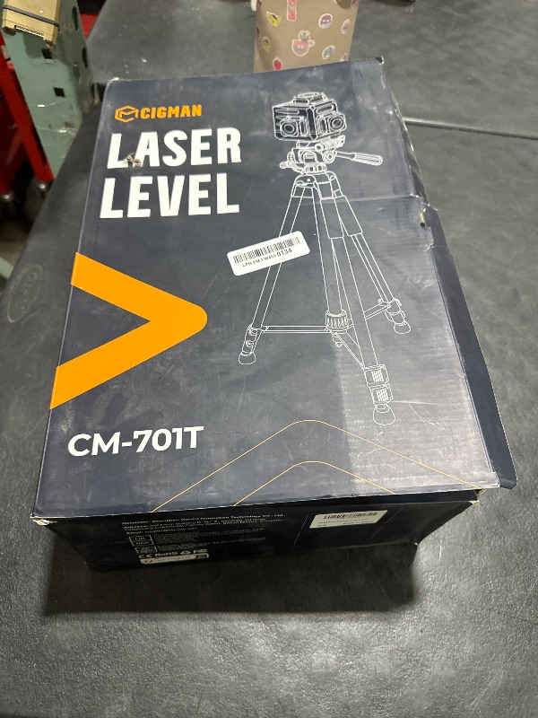 Photo 1 of CIGMAN 3D Laser Level with Tripod,Remote Control,Compact Design,4000mAh Battery,Rotary Base,3x360°Self-Leveling Green Laser Leveler for Picture Hanging and DIY Projects