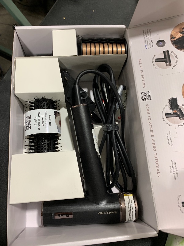 Photo 1 of Shark SpeedStyle Pro Professional Performance High-Velocity Hair Dryer System with Scalp Shield and IQ Speed Styling & Drying Suite, Straight and Wavy Hair, Lightweight, Ionic, No Heat Damage, HD731