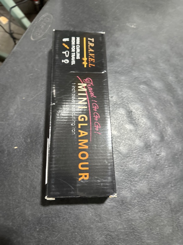 Photo 1 of ORYNNE Mini Travel Curling Iron for Short Hair, 1 Inch Small Curling Iron with Dual Voltage, 5 Heat Settings, Temp Memory & Lock, Auto-Off, Ceramic Travel Curling Wand Infused Argan Oil (Black&Pink)