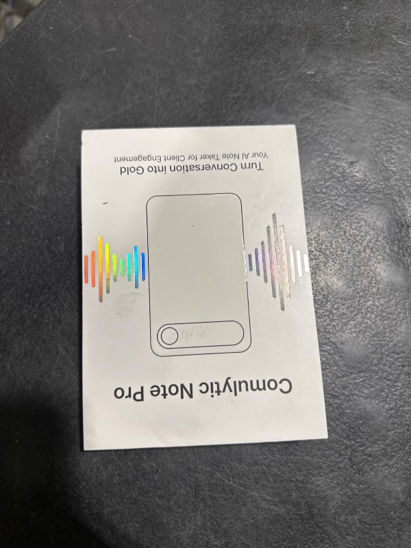 Photo 1 of Comulytic Note Pro AI Voice Recorder, Unlimited Transcribe & Summarize, One Tap Recording Device with AI Note Taking, Support 113 Languages, 64GB, Audio Recorder for Calls, Meetings, Lectures, Black