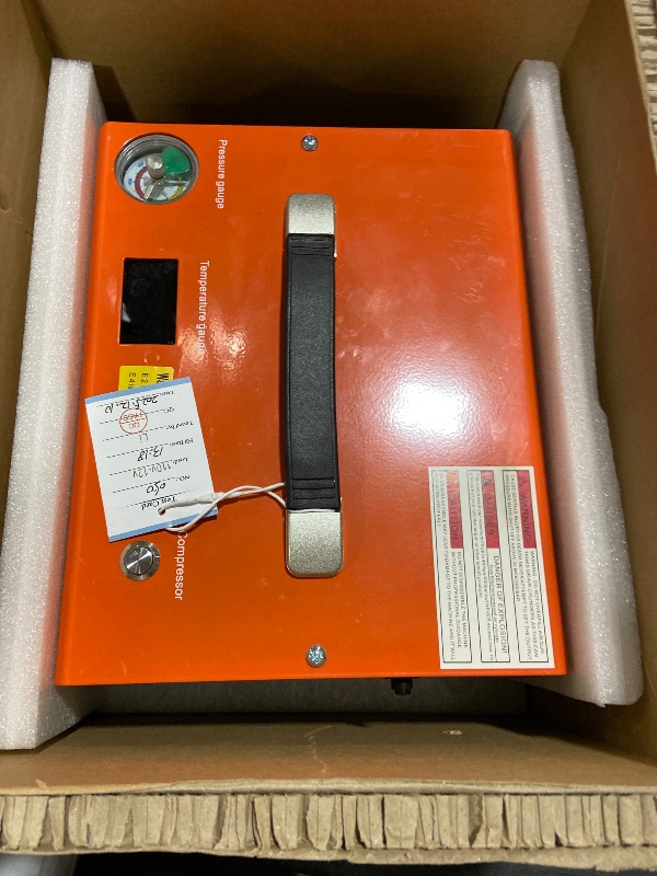 Photo 1 of PCP Air Compressor 4500Psi/30Mpa, 350W Oil-Free Fast Fill Pump with Auto Shut-Off, Dual Power 12V DC & 110V/220V AC, Portable Air Pump Paintball, Air Rifle, Airguns HPA Tanks(Compact)