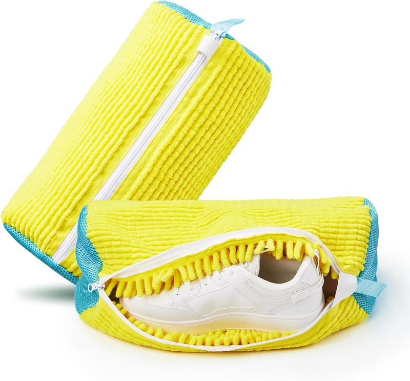 Photo 1 of 10 Pieces Shoe Washing Machine Bags, Shoes Laundry Bag for Shoes Sneaker, Reusable Shoe Cleaning Bag for All Shoe Types Washer and Dryer
