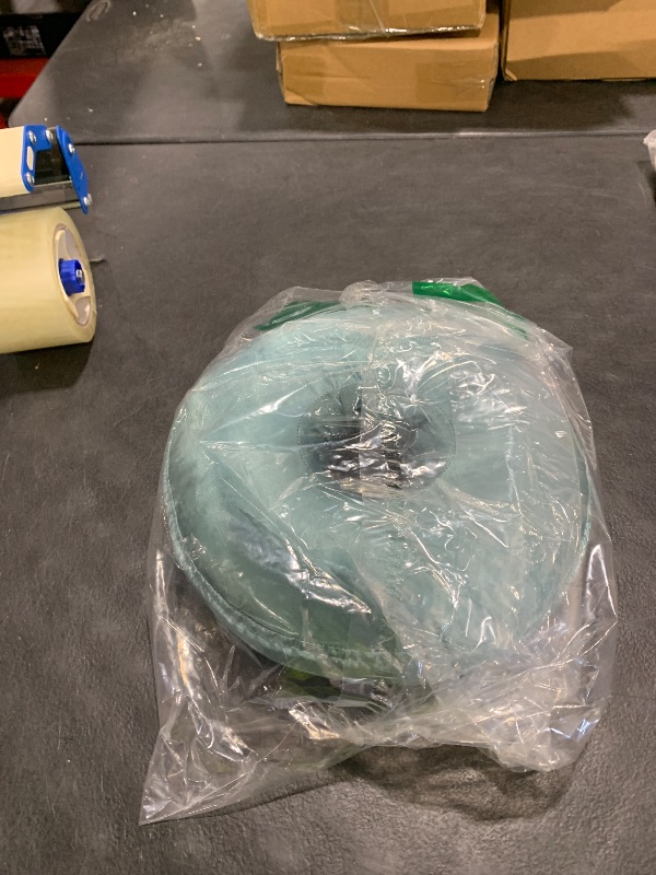 Photo 1 of BNRendles Satin Ear Piercing Pillow Removable Cover Luxury Cnh Pillow with Ear Holes for Ear Pain Side Sleepers Washable Large Donut Pillows Head Neck Support Turquoise