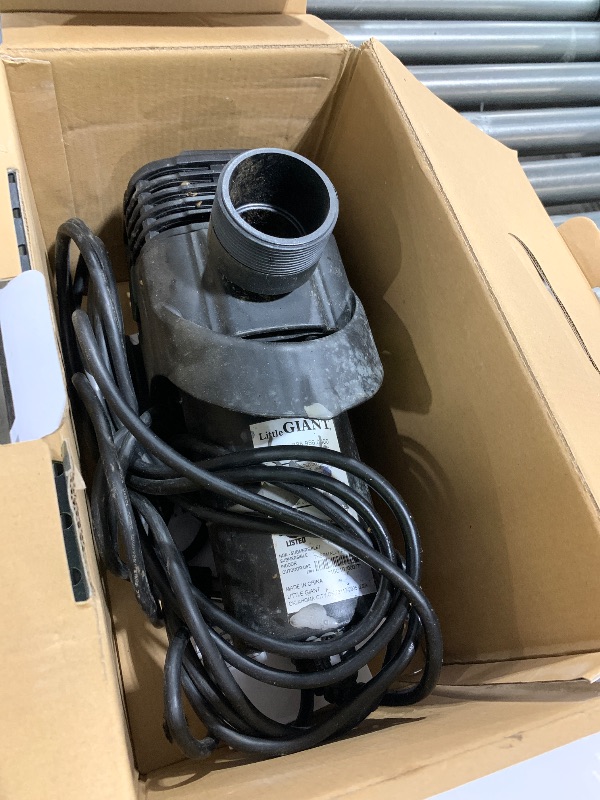 Photo 1 of Little Giant F20-2700 115-Volt, 2770 GPH Wet Rotor Pump with 20-Ft. Cord for ponds up to 2700 Gallons, Black,