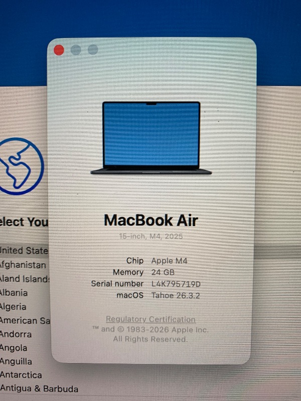 Photo 1 of Apple 2025 MacBook Air 15-inch Laptop with M4 chip: Built for Apple Intelligence, 15.3-inch Liquid Retina Display, 24GB Unified Memory, 512GB SSD Storage, 12MP Center Stage Camera, Touch ID; Midnight