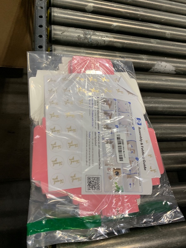 Photo 1 of Shallive 4-Inch Small Cookie Boxes 50 Pcs Pink - Bakery Treat Boxes with Window for Barbie Favor To-go Containers for Cake Slice, Macarons, Donuts 4x4x2.5