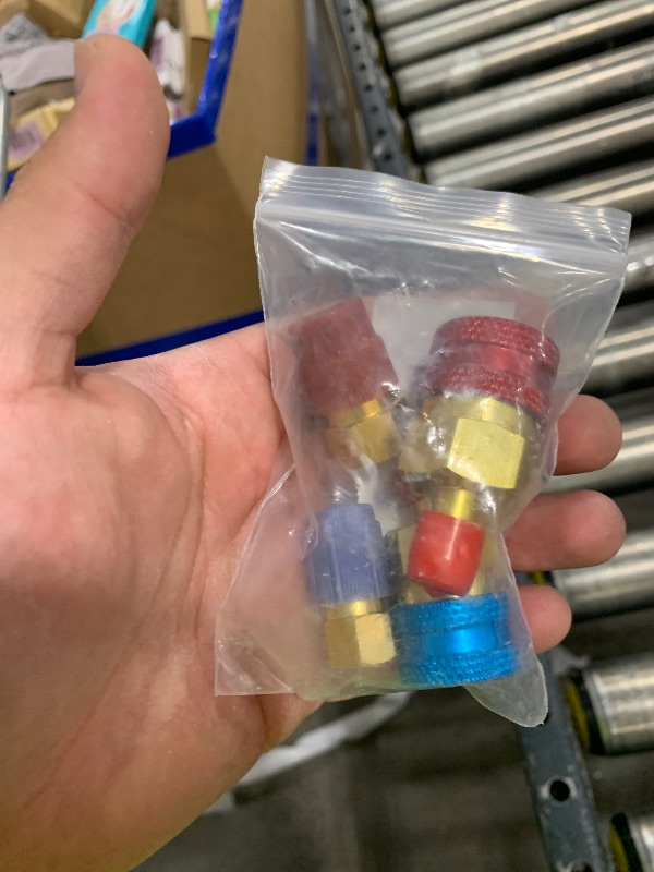 Photo 1 of Zigeiya 2 PCS R1234yf to R134a Quick Couplers, High/Low Side Conversion Adapters, Air Conditioner Evacuation Recharging Adapters, Universal for Most Cars, SUVs, Trucks (Gold)