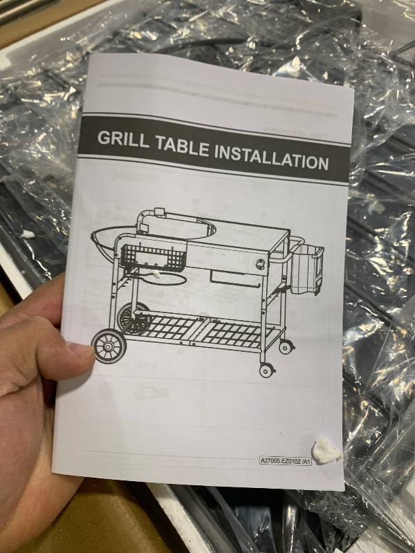 Photo 1 of Grill Table for Weber 22" &18" Original Kettle, for Weber Grill Table, Stand Cart for JumboJoe Master-Touch Charcoal Outdoor Prep Performer Charcoal Accessories for Outside